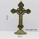 Catholic Crucifix Retail Vintage Metal Craft Ornaments Home Office Decorative Cross Engraved Home Office Decorative Wholesale - Image 3