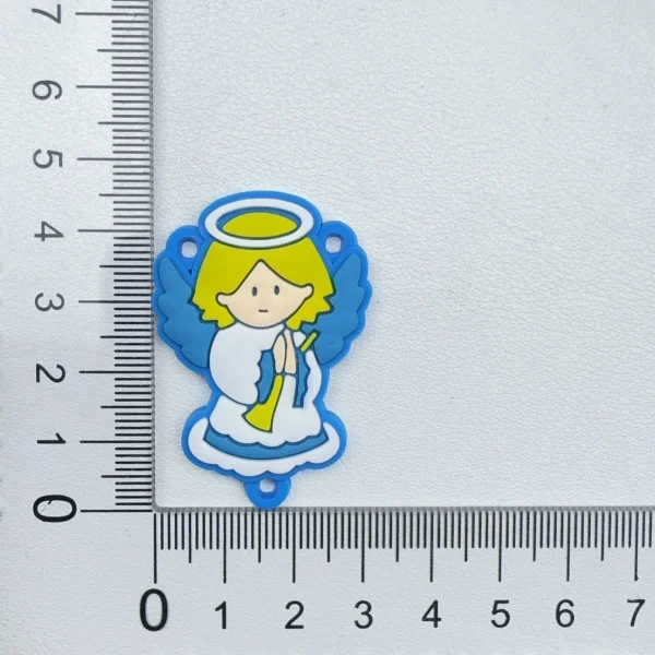 Cartoon Angel Girl PVC Soft Rubber Stickers, DIY Accessories, Our Lady of Aparecida, Catholic Angel Religious Decoration