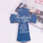 Mecrt Creative Easter DIY Pendant New Home Decoration Wooden Cross Crafts Religious Style with Main Material Jewelry - Image 6