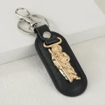 Catholic Leather Keychain with Metal Pendant Saint Christopher Cartoon Doll Keychain Metal Jewelry Pendant and Car Bag Pendant - Image 4