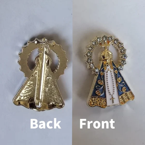 Wholesale Guadalupe Our Lady Guadalupe Rosary Bead Connector Single-Sided Gold Plated Oil Drop Jewelry Accessories Relig