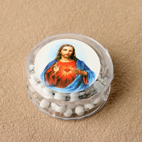 Mecrt Perfume Wood Rosary Necklace Catholicism Gift Religious Rosaries Prayer Beads Catholic Cross Red Jewelry Wholesale