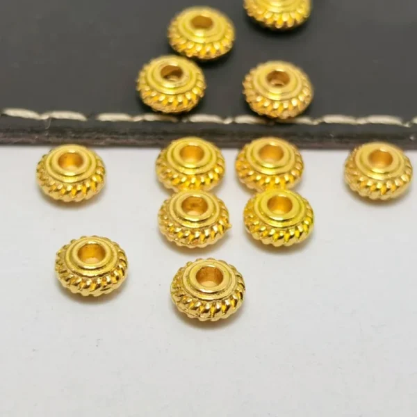 Mecrt HA17014 Retro Flying Saucer Beads for DIY Necklace Making Loose Separated Jewelry Components