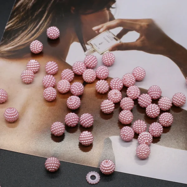 Trending DIY Beaded Handbag Detachable Assembly Bayberry ABS Straight Hole Colorful ABS Lucite Beads Acrylic Pearls