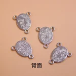 Catholic Jewelry Rosary Centerpiece Triangle Metal Portrait Three Hole Jewelry Accessories - Image 2