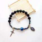 Custom Stone Beads Miyuki Beads Cross Bracelet Religious Jewelry Accessories - Image 3