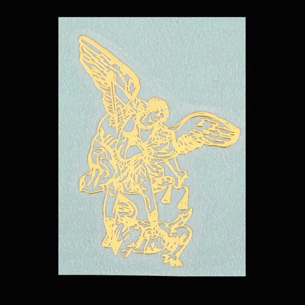 Metal Stickers Crafts Catholic Jesus Pattern Decoration Wallpaper Pure Copper Hollow Paste Mobile Phone Paste Adornment