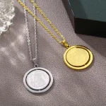 Mecrt Catholic Priest St Benedict Gold Plated Stainless Steel Beaded Necklace Christian Charm - Image 4