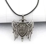 Christian Gothic QUIS UT DEUS Pendant Vintage Archangel Michael Shield Badge Decorative Jewelry Accessories Wholesale - Image 3