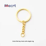 Gold-Plated Iron Keychain Four-Section Chain Modern Simple Design Christmas Use DIY Pendant Accessories Bulk Packaging - Image 5