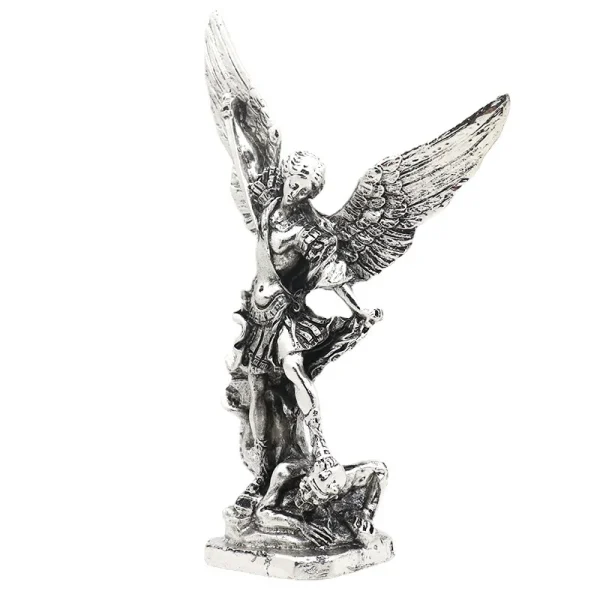 Mecrt Archangel Michael Home Decoration Vintage Metal Statue Table Ornaments for Office Garden Figurine Souvenirs Craft 