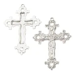 Mecrt Catholic Large Cross Gold Tone Christianity Pendants Jewelry Making Supply DIY Crafts - Image 4