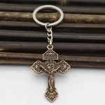 Mecrt 5.5*3.5cm Antique Silver Zinc Alloy Metal Catholic Jesus Crucifix Cross Pendant - Image 5