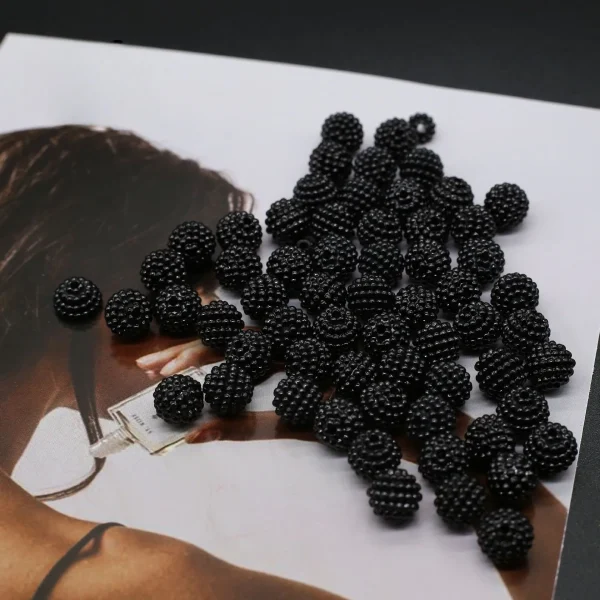 Trending DIY Beaded Handbag Detachable Assembly Bayberry ABS Straight Hole Colorful ABS Lucite Beads Acrylic Pearls