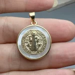 Women's Retro Religious Portrait Pendant 18K Gold DIY Jewelry Accessories Hot-Selling Cross-Border Necklace Pendants for Gift - Image 3