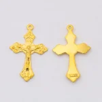 Mecrt Catholic Cross Pendant Zinc Alloy Colorful Jesus DIY Jewelry Accessories - Image 2