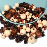 Natural Wooden Wood Beads Round Beads Jewelry Accessories Beads DIY Wholesale - Image 6