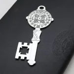Religious 12.7*5.2cm Keychain Shape Benedict Medal Blessing Charm San Benito Medalla Gift for Men or Women - Image 2