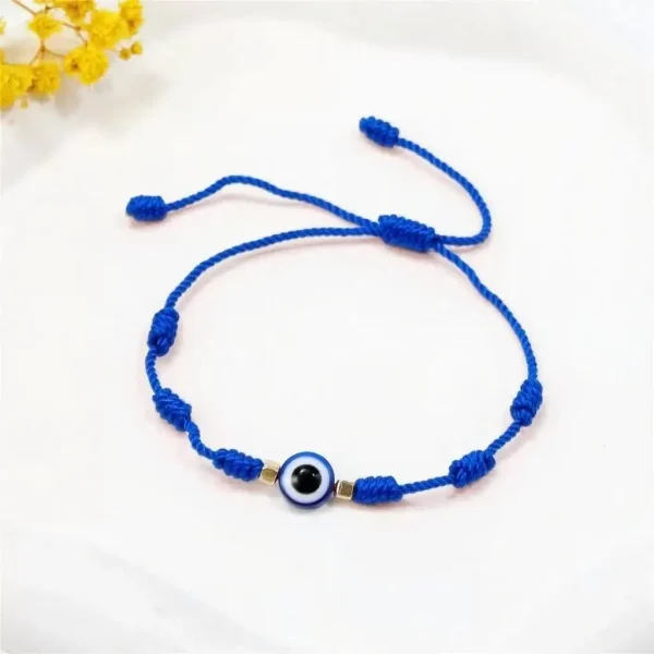 Explosive Devil’s Eye Bracelet Turkish Blue Eye Bracelet Adjustable Red Rope Braided Devil’s Eye Bracelet