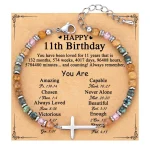 Hot Selling Cross Charm Bracelet Women Stone Bangle Wholesale Trendy Christian Jewelry Friends Family Gift - Image 4