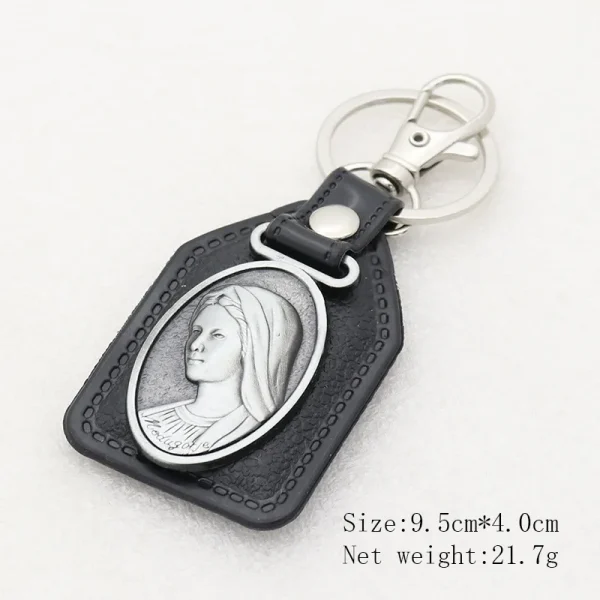 Wholesale Christian Keychain Catholic Church Holy Father Mother Jesus Promotional Keychains Accessory Custom Leather Orn