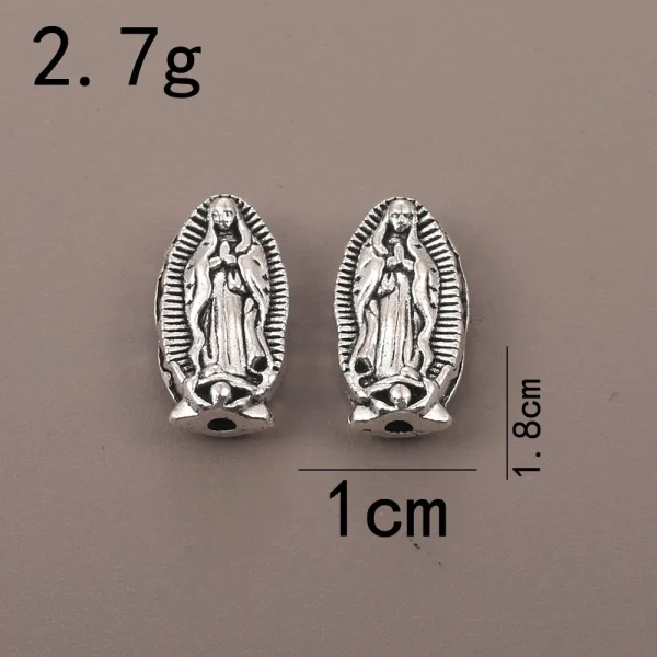 Alloy Virgin Beaded Father Faith Through Hole Accessories DIY Beaded Bracelet Material Accessories