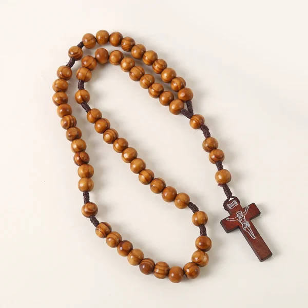 Catholic Sublimation Rosaries Gothic Chaplet Religious Crucifix for Rosary 10mm Pine Beads Order Rosaries From China Who