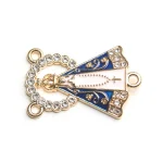 Wholesale Guadalupe Our Lady Guadalupe Rosary Bead Connector Single-Sided Gold Plated Oil Drop Jewelry Accessories Religious - Image 4