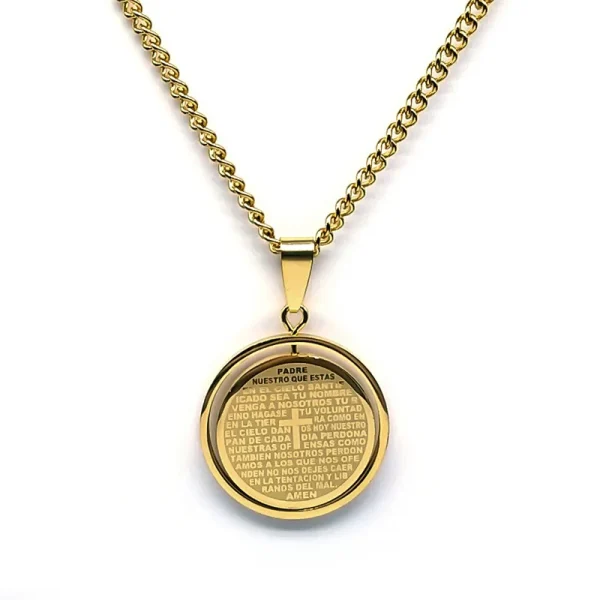 Mecrt Cross Pendant Necklace Stainless Steel Religious Theme Catholic Fashion Pendant Necklace Jewelry