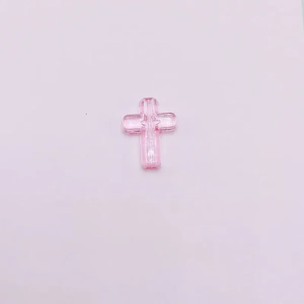 DIY Handmade Beaded Card Holder Decoration Materials White Pink 3D Cross Accessories Ins Style with Loose Acrylic Beads