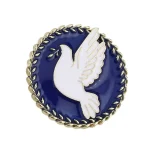 Antique Anti-Exposure Pin for Women Retro Art Peace Dove Enamel Oil Drop Brooch Simple Chinese Style Engraving New Wholesale - Image 4