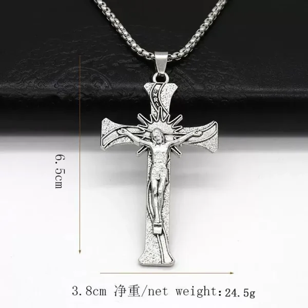 Mecrt Catholic Crucifix Beauty Necklace Keychain Pendant Fashionable Alloy Cross Shell Unisex Source Clothing Pendants C