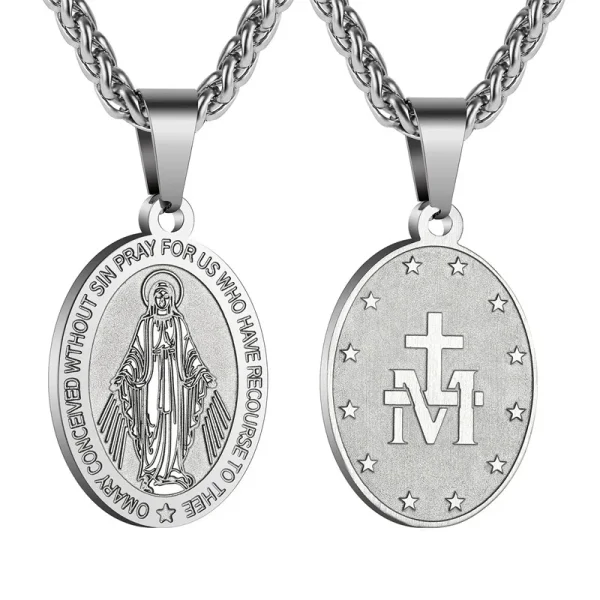 Christian Cross Pendant Necklace Stainless Steel Jesus Accessories Wholesale of Men’s Women’s Jewellery