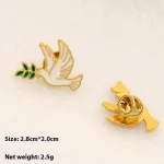 Metal Dove Brooch JHS Catholic Lapel Pin Medal Hat Collar Waist Pin Clothing Alloy - Image 4
