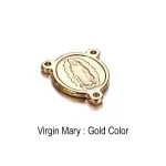 Stainless Steel Handmade Jewelry Accessories Three-Hole Connecting Charms Jesus Virgin Mary Necklace Bracelet Pendant - Image 4