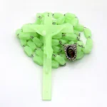 Catholic Rosary Luminous Material Large Size 59 Prayer Beads Jewelry Necklace Three-Way Wall Fine Beaded Necklaces - Image 3