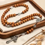 Catholic Rosary with St. Michael Medal & Jesus Crucifix Prayer Handmade Knotted Cord Religious Gift Wholesale - Image 3