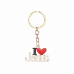 I Love Jesus Keychain Jewelry Catholic Christian Couple Bag Key Chain Pendant Wholesale Church Holiday Gifts - Image 5