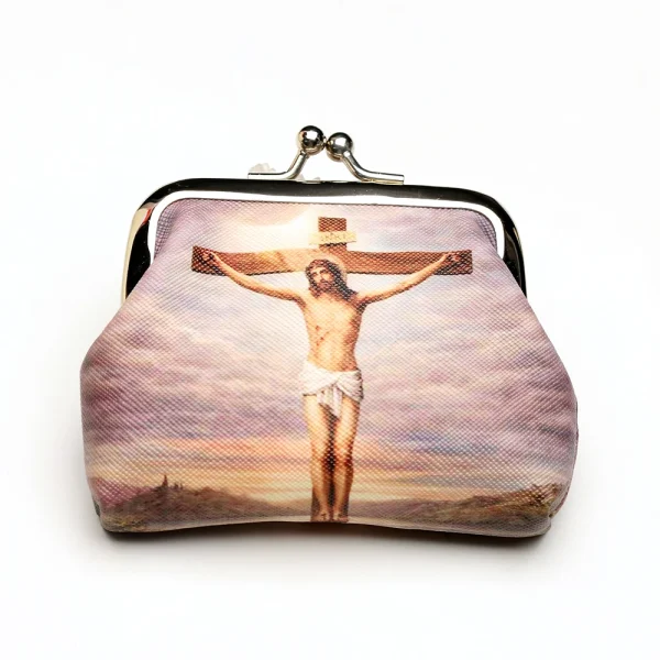 Catholic Virgin Mary Theme Jewelry Packaging Bags Rosary Storage Colorful Mini Bags Kiss-Lock Rosary Pouch Coin Purse Wh