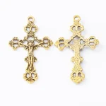 Anti-Silver Plated Zinc Alloy Jesus Crucifix Cross Pendant for Catholic Religious Rosary Making - Image 4