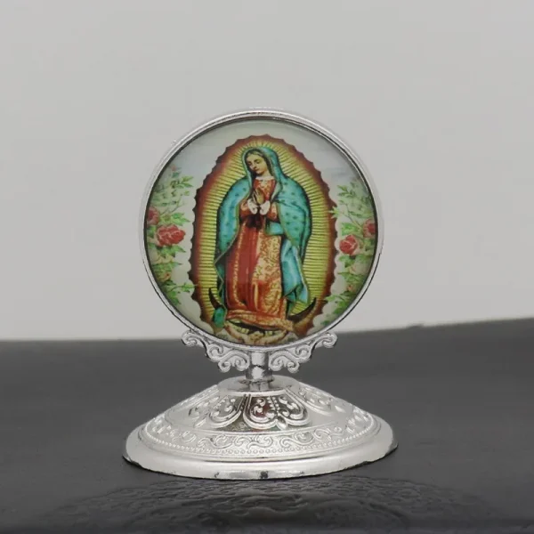 Christian Religion Decoration Alloy Angel Guadalupe Virgin Mary Catholic Jesus Heart Church Statue Home Decoration