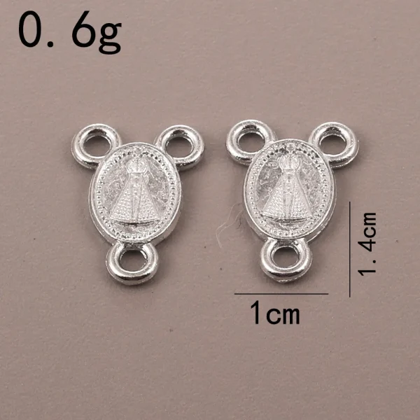 Oval tee pendant, wholesale from manufacturers, cross-border supply, retro metal jewelry pendant, rosary necklace pendan