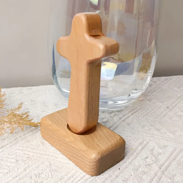 Catholic Wood Cross Crafts Christian Ornaments Solid Wooden Simple Home Office Log WoodCarving Wholesale of Church Praye