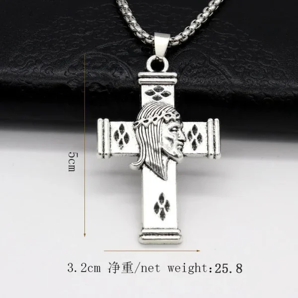 Mecrt Catholic Crucifix Beauty Necklace Keychain Pendant Fashionable Alloy Cross Shell Unisex Source Clothing Pendants C