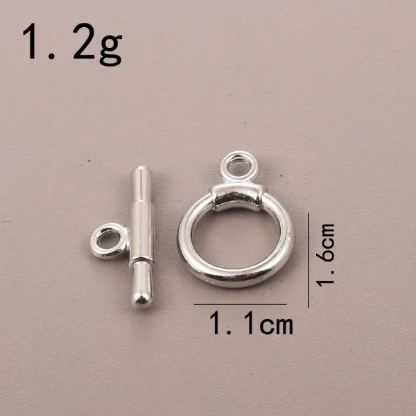 Manufacturer Accessories DIY Fashion Simple Round Gold Silver OT Buckle Necklace Bracelet Tail Buckle Accessories