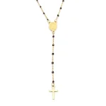 Catholic Rosary 18K Gold Vacuum Plated Stainless Steel Jewelry Christian Religious Totem Cross Necklace Church Gift - Image 3
