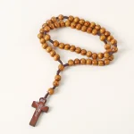 Catholic Sublimation Rosaries Gothic Chaplet Religious Crucifix for Rosary 10mm Pine Beads Order Rosaries From China Wholesale - Image 2