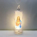 Mecrt Catholic Candles Home Religious Acrylic Simulation LED Light Electronic Wax Hand Carved Plastic for Christmas - Image 4