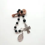 Wholesale Black Glass Bead Rosary Christian Catholic Religious Jewelry Jesus Cross Bead Bracelet Fashion Beaded Bracelets - Image 4