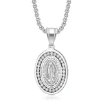 Virgin Mary 18K Gold-Plated Stainless Steel Necklace Cross-Border Popular Jewelry Christian - Image 5